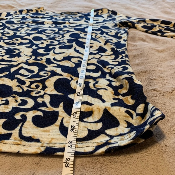 Allegra K Side Ruched Patterned Tunic Shirt - Picture 13 of 16